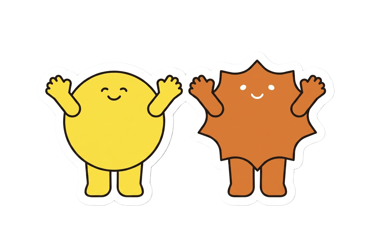 小愛 & 善善 原始插畫貼紙